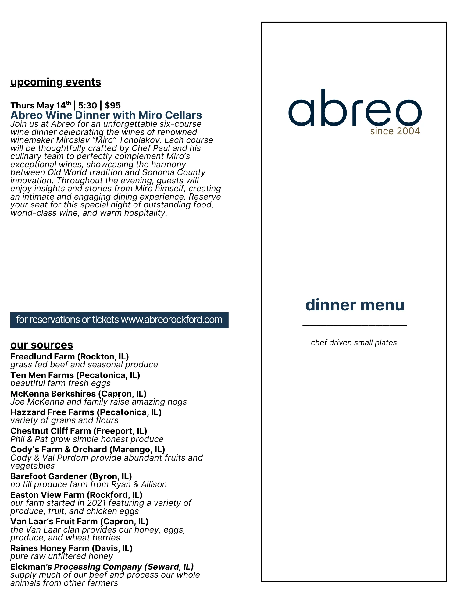 Elegant restaurant event flyer for wine dinner