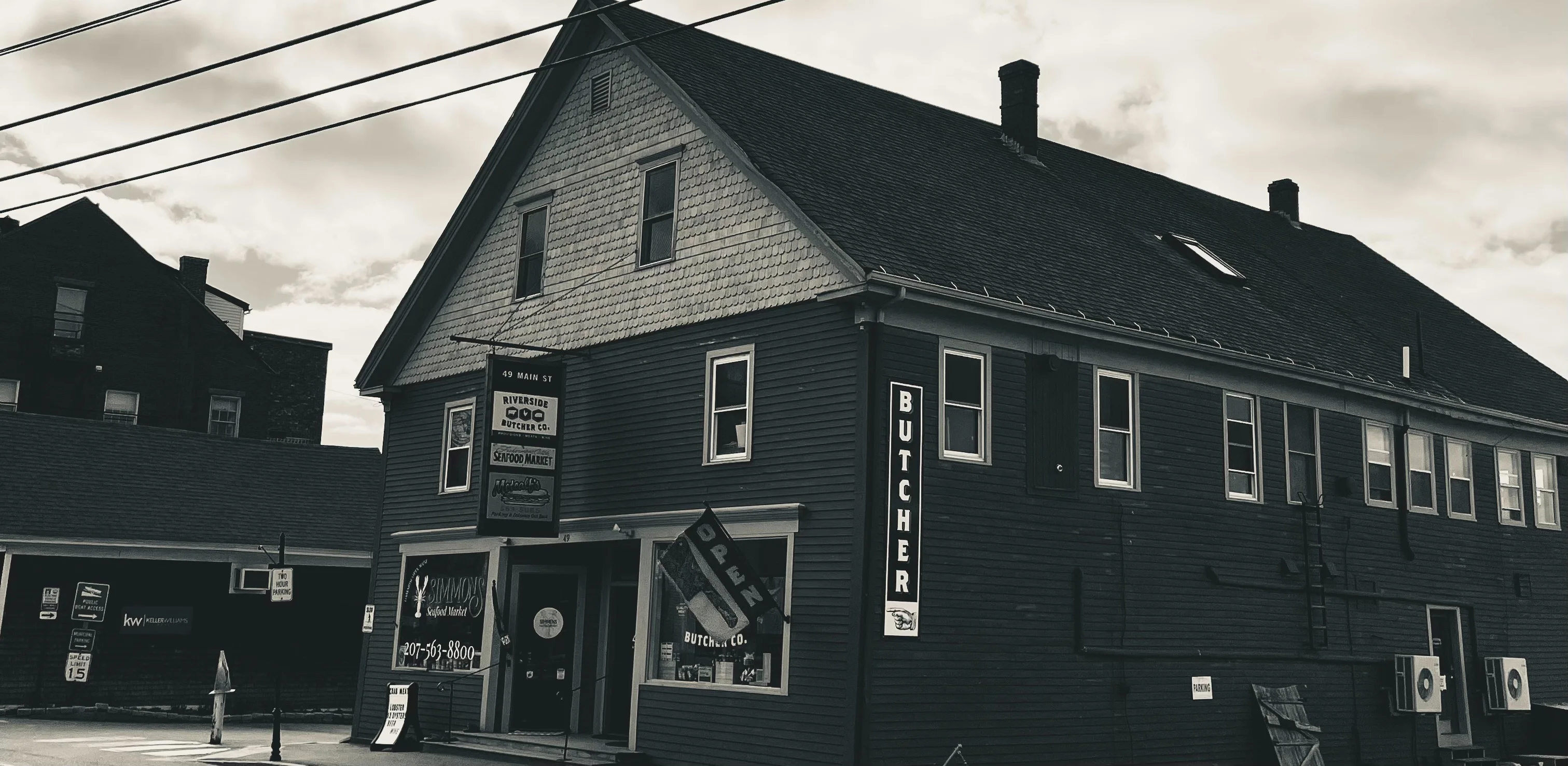 Exterior view of Riverside Butcher Co. on Main Street