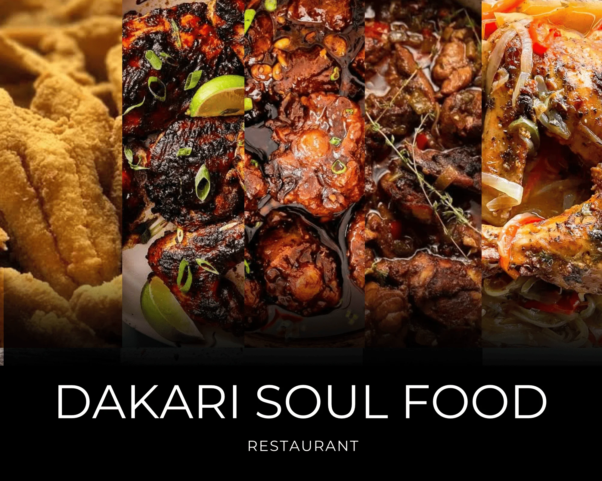 Delicious soul food platter featuring fried chicken and savory stews