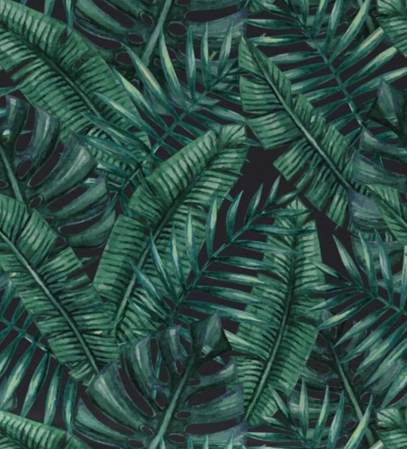 Tropical green leaf pattern background
