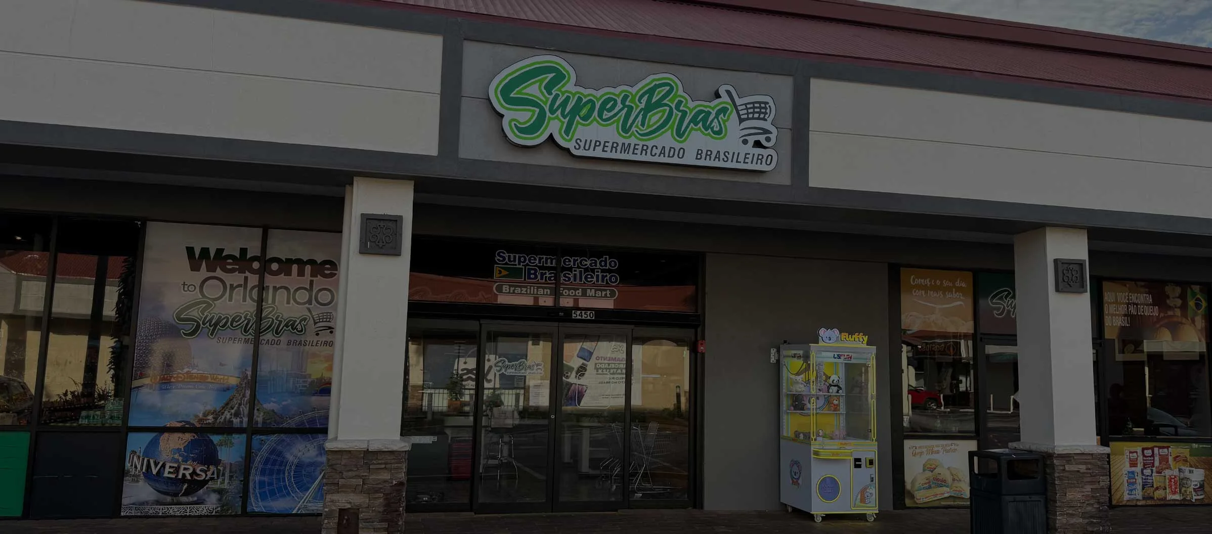 Exterior view of SuperBras Brazilian supermarket in Orlando