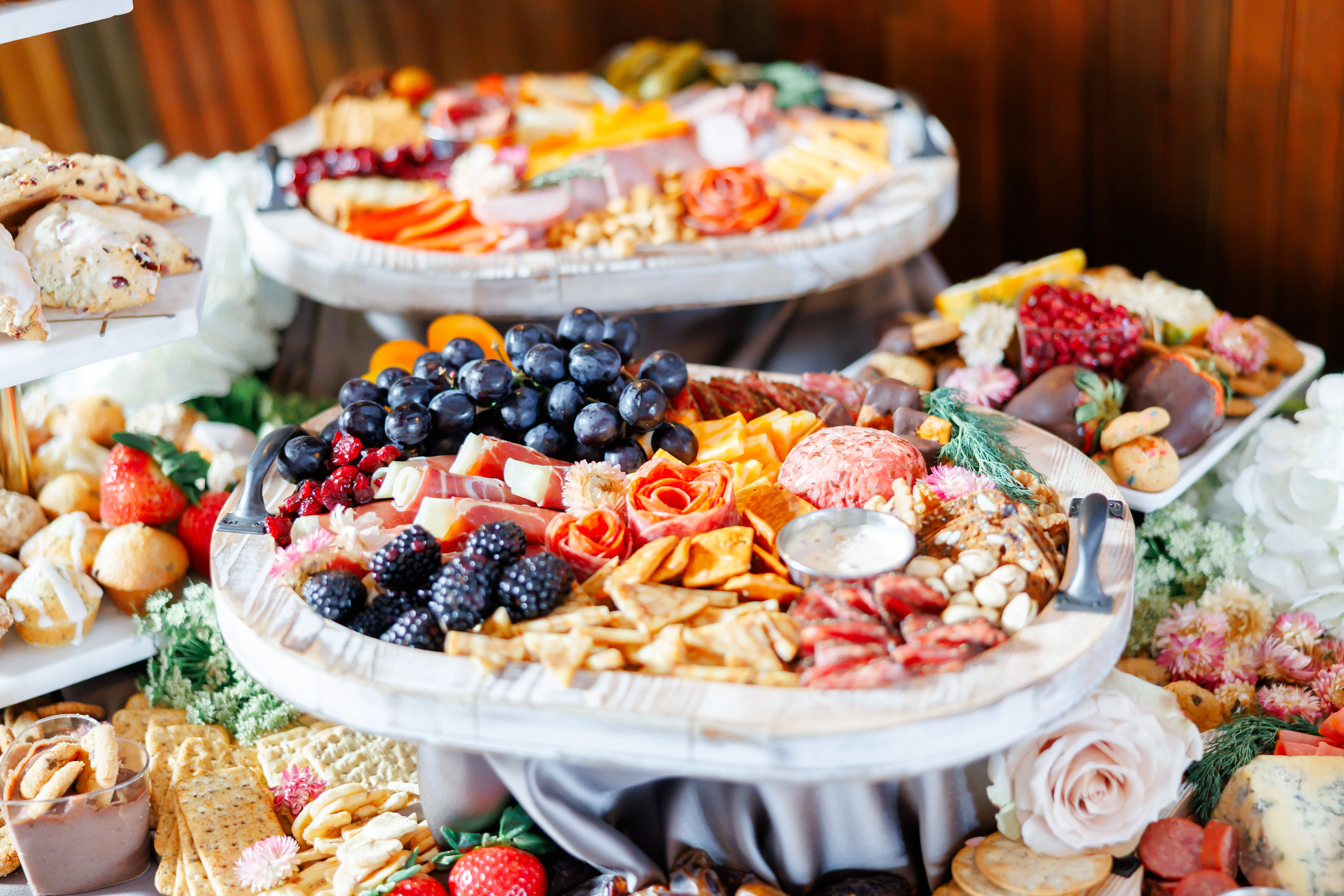 Artisan charcuterie board with assorted meats and cheeses