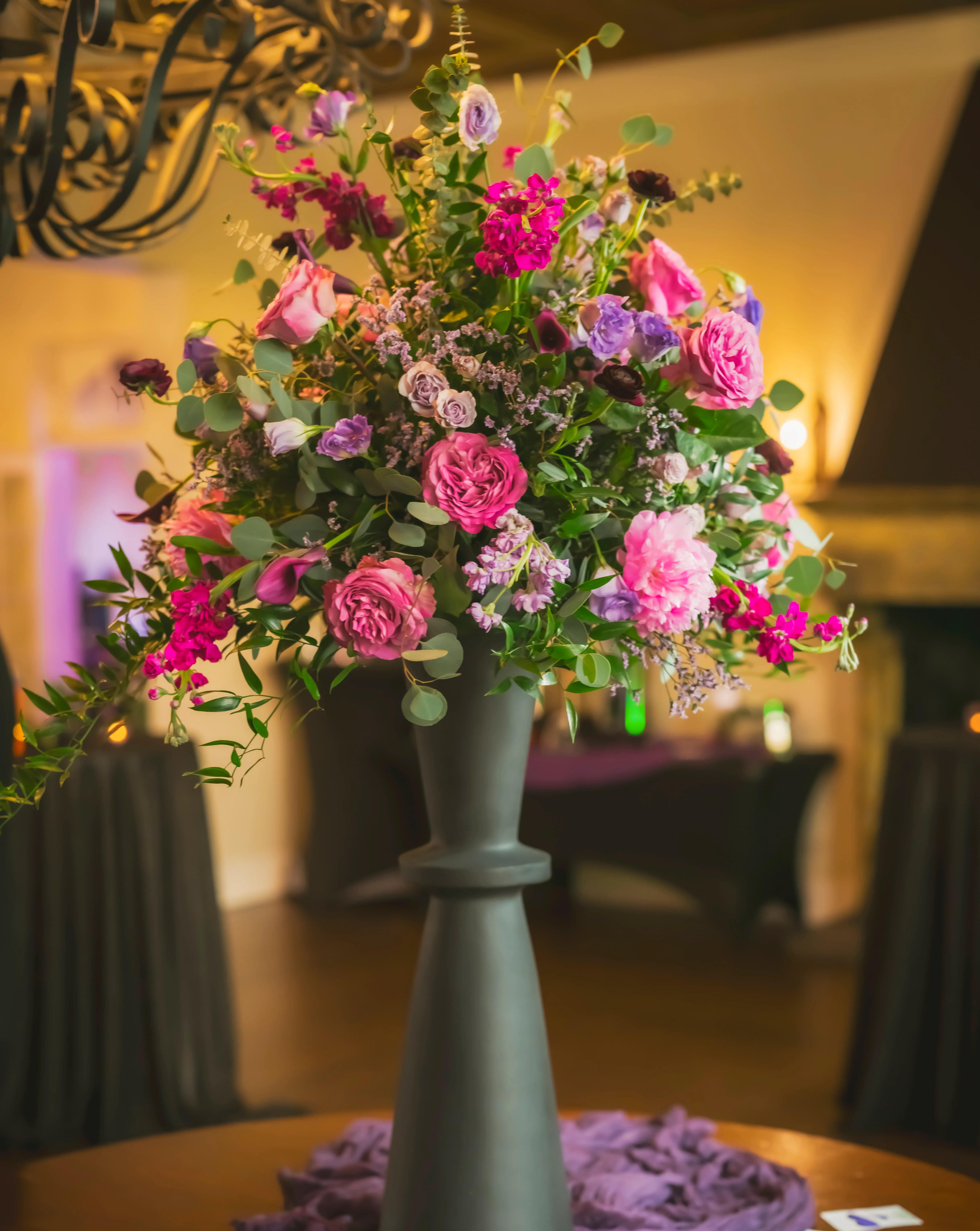 Elegant floral arrangement in a modern vase