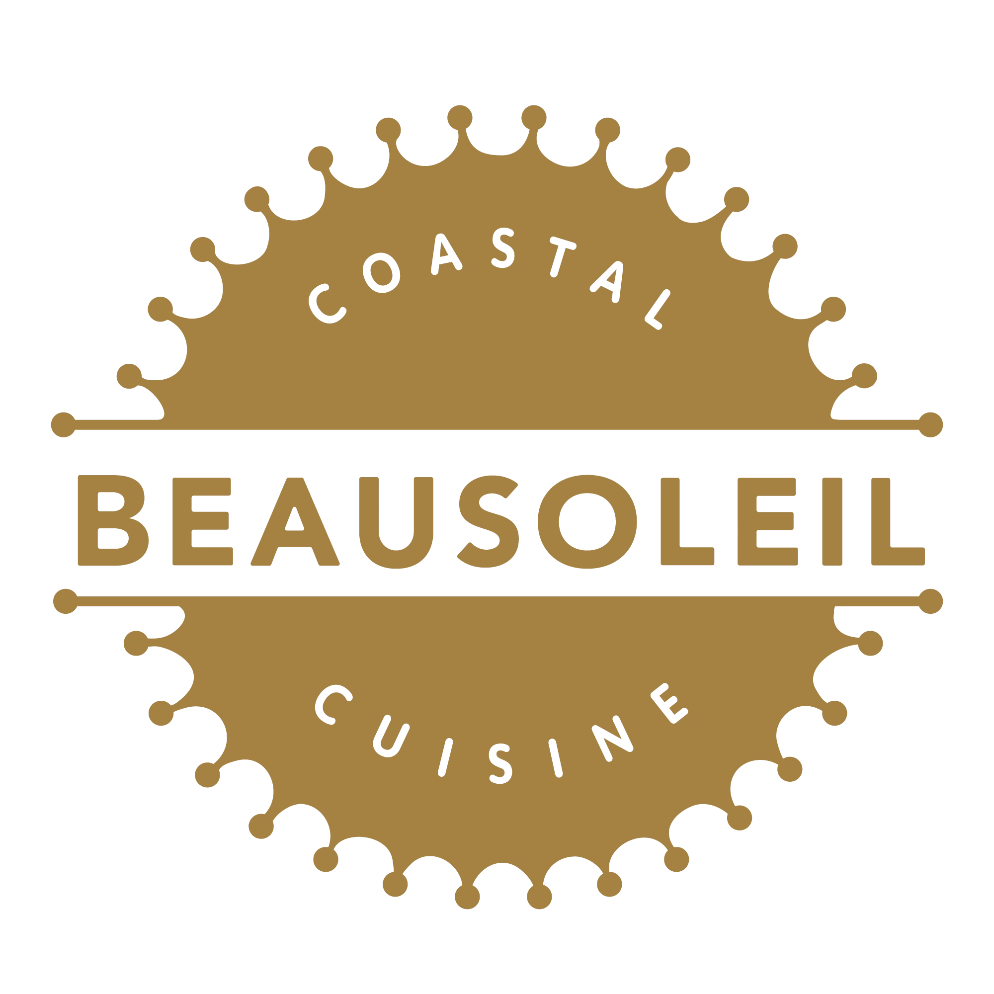 Beausoleil restaurant logo featuring a gold design.