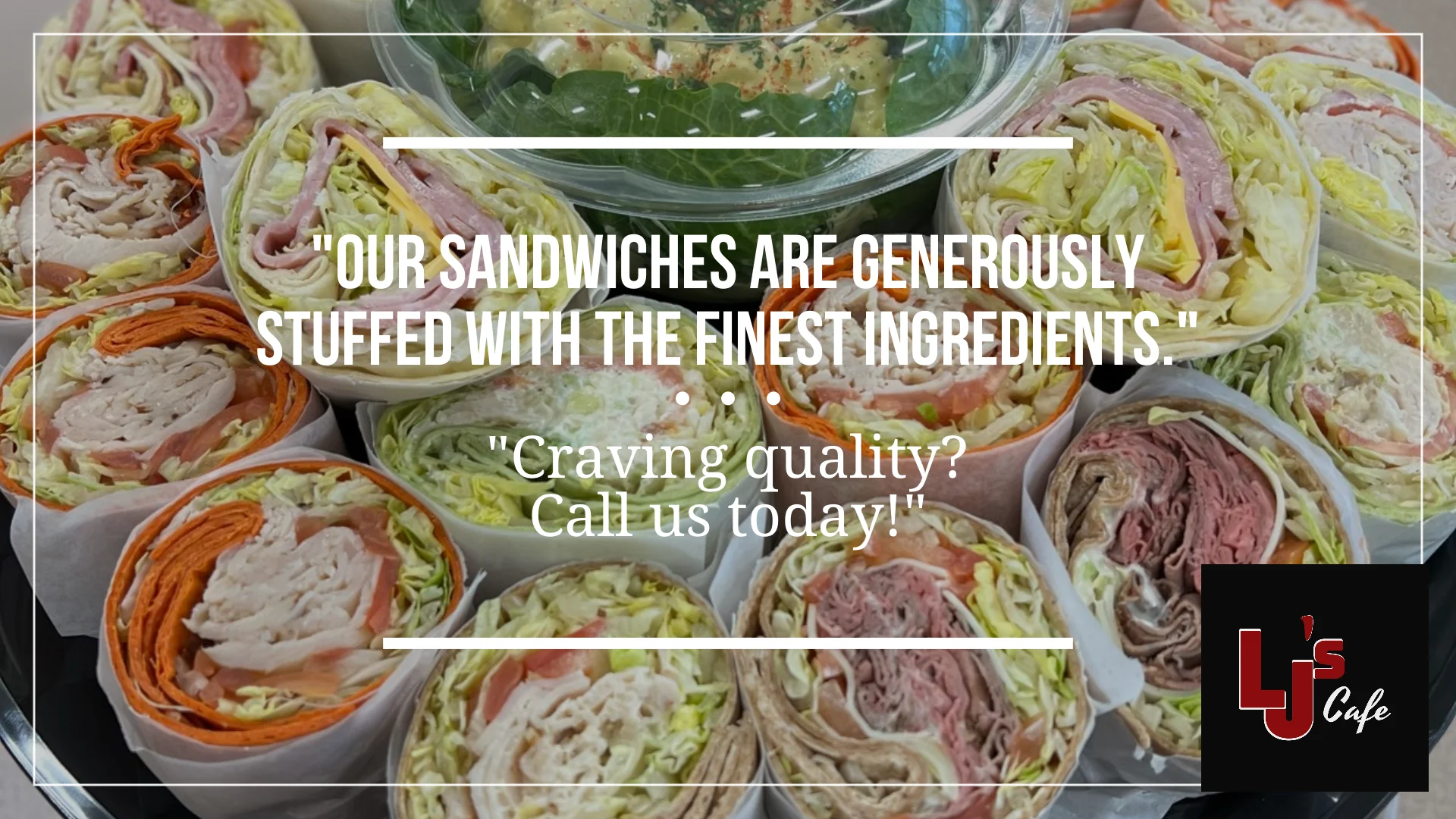 Assorted deli sandwiches with fresh ingredients
