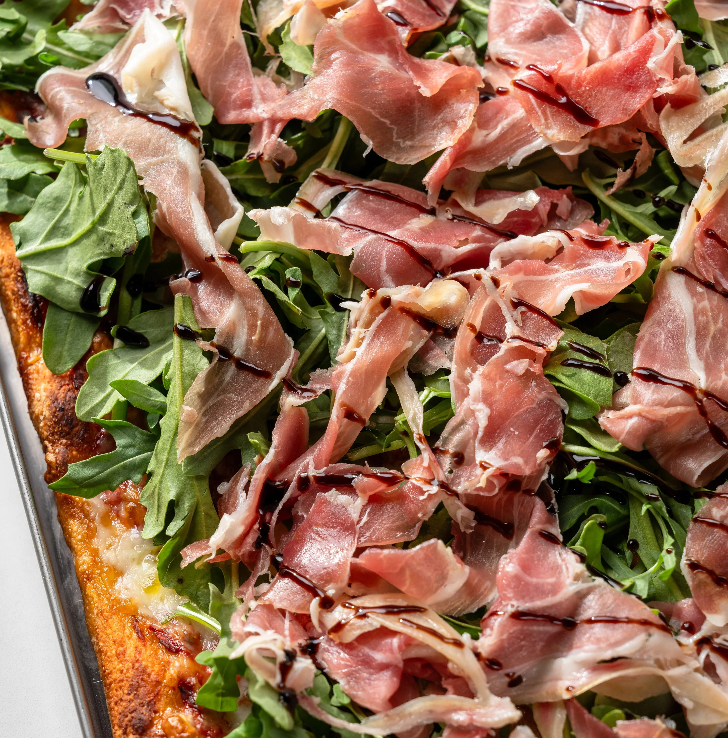 A delicious slice of Roman style pizza
