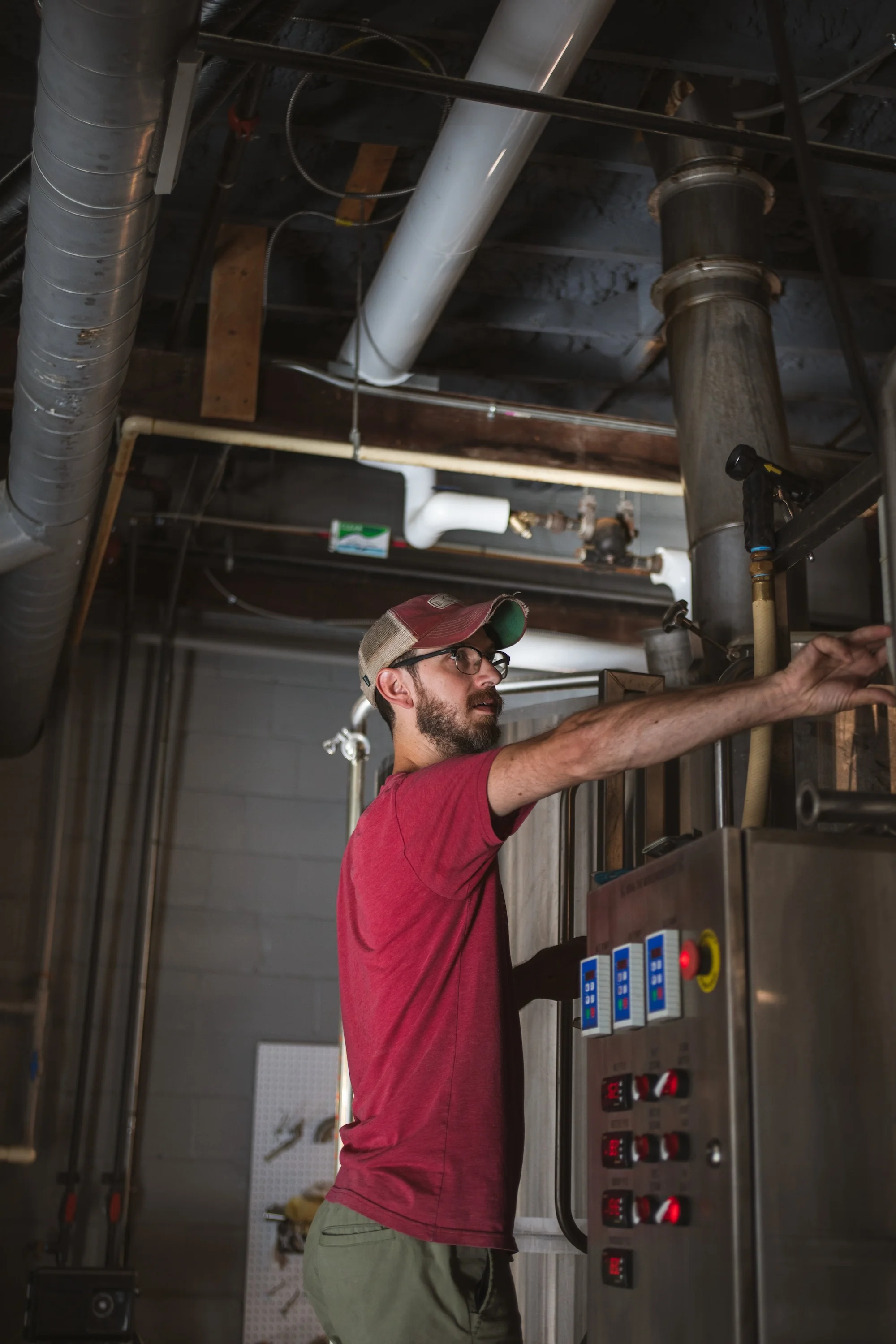 Head brewer Nick Felton brewing fresh craft beer Gravely Brewing Co. Louisville Kentucky