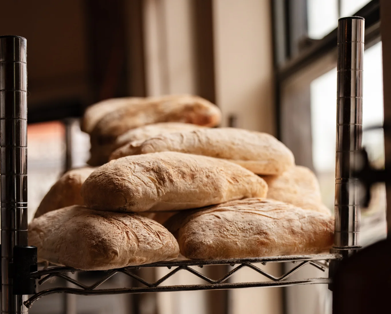 Sourdough Bread baked fresh with Organic Flour in our Italian Polin Steam Injected Oven
