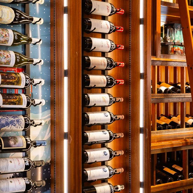 Rack of wine within business