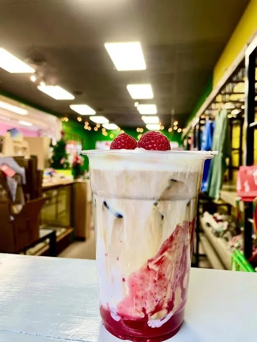 Raspberry Danish Latte