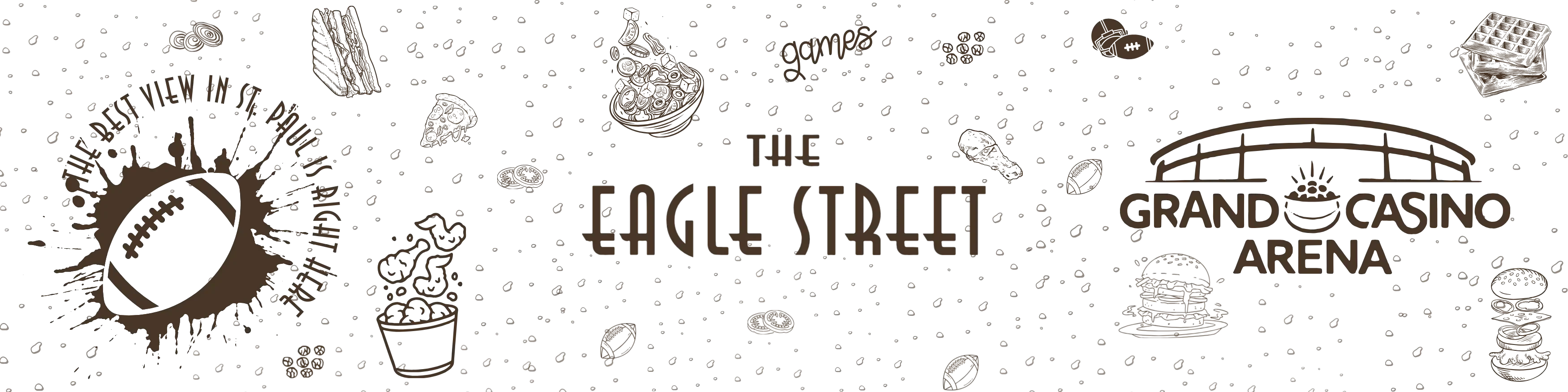 Eagle Street and Grand Casino Arena logo design