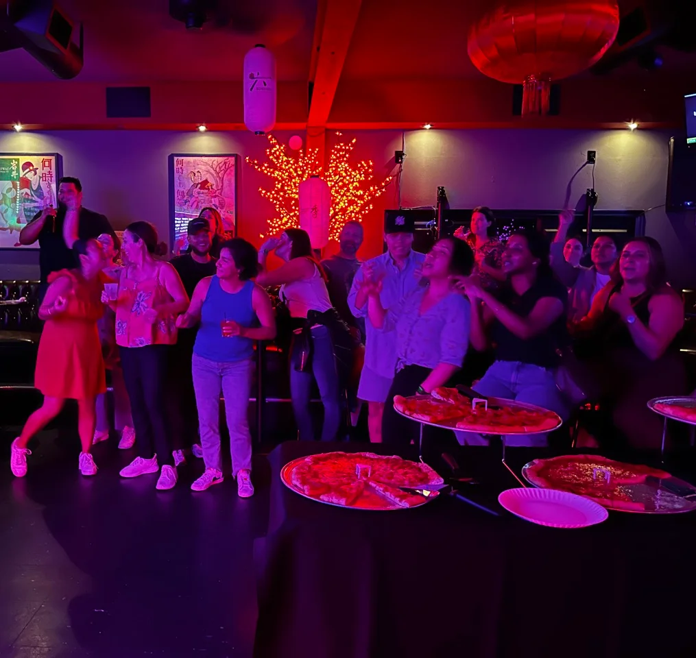Private party with catered food from Jtown Pizza