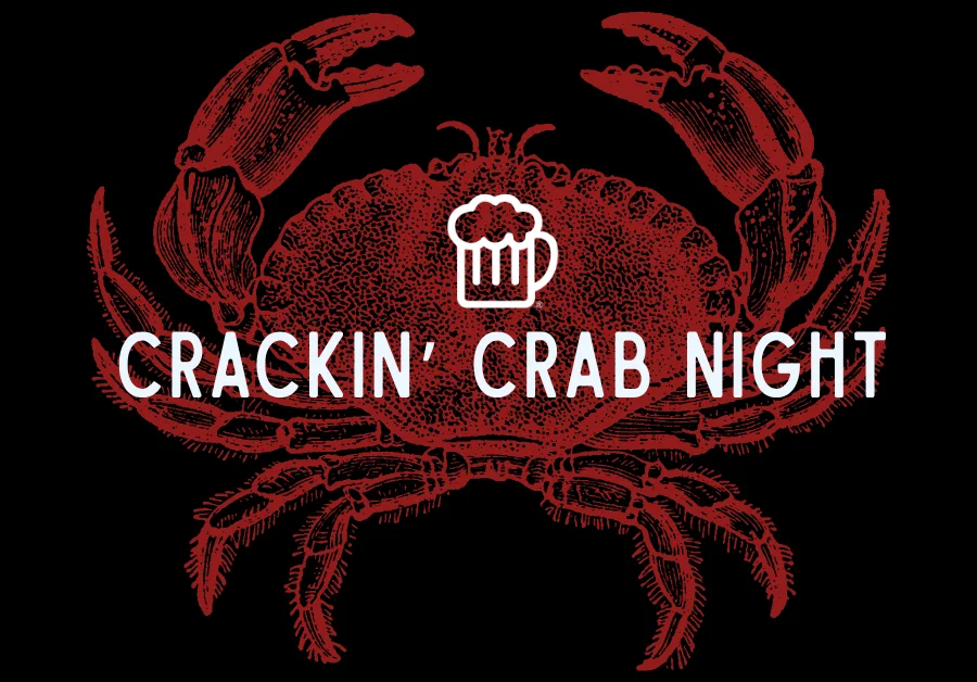 Crab illustration for Crackin' Crab Night event