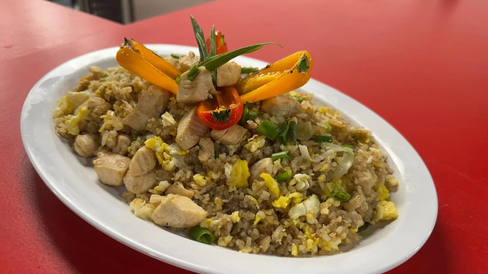 Delicious Indonesian chicken fried rice
