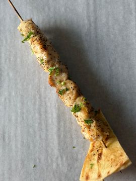 Chicken souvlaki skewer