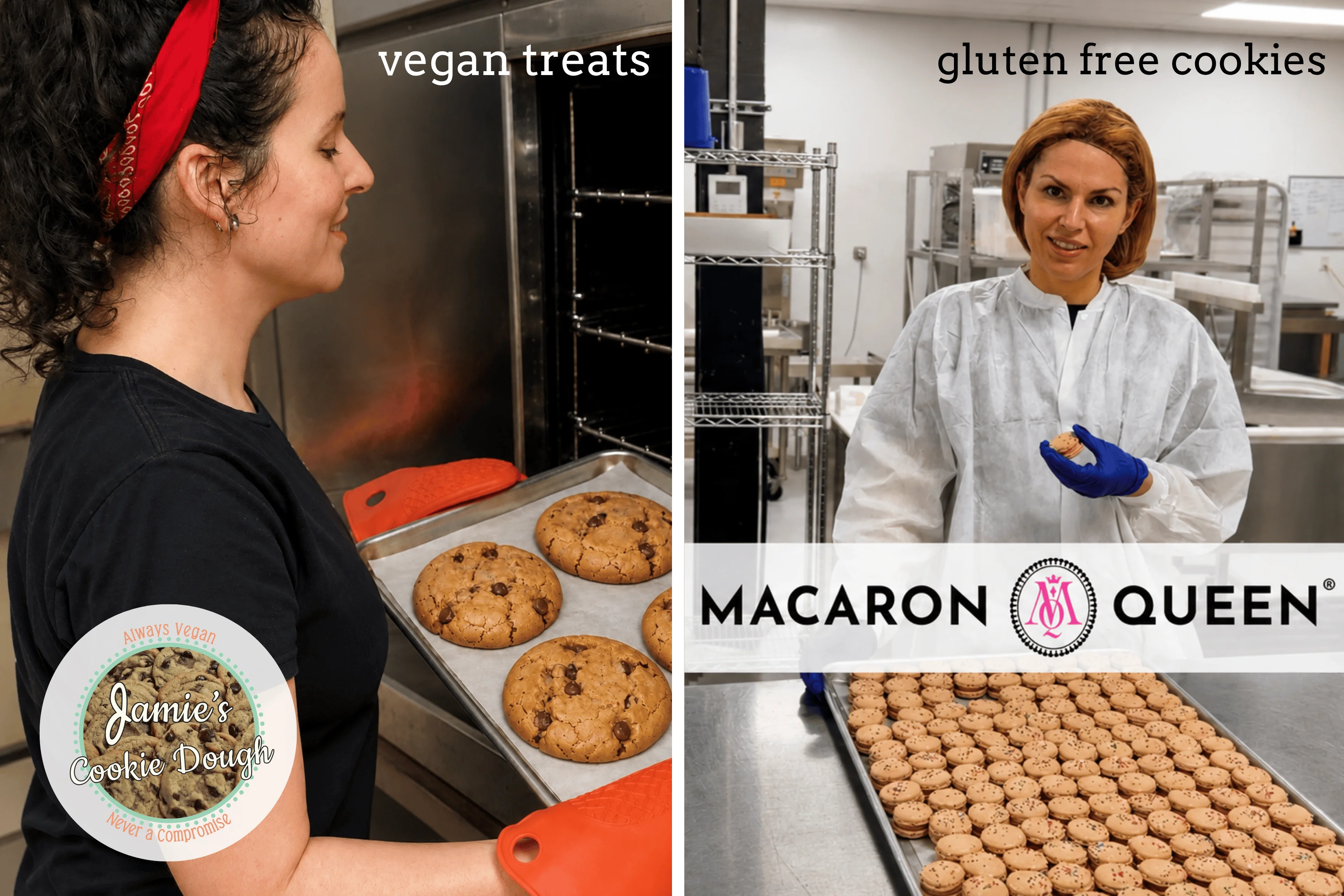 Baking vegan chocolate chip cookies in a cozy kitchen