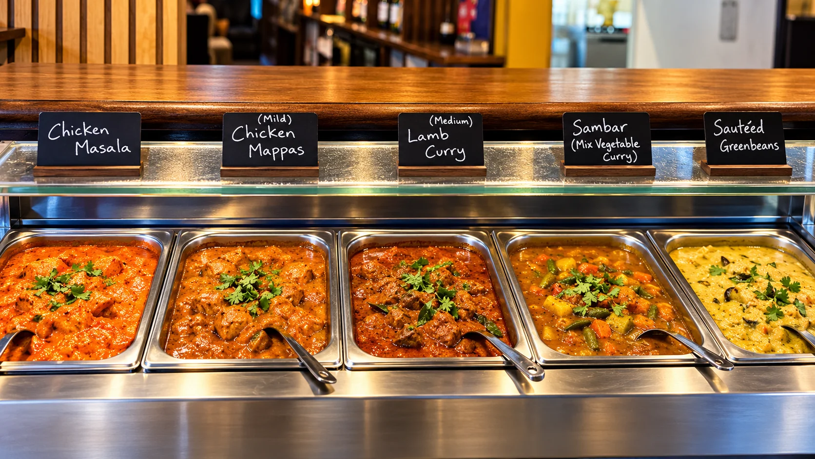 Kerala Buffet counter at Alleppey Kitchen