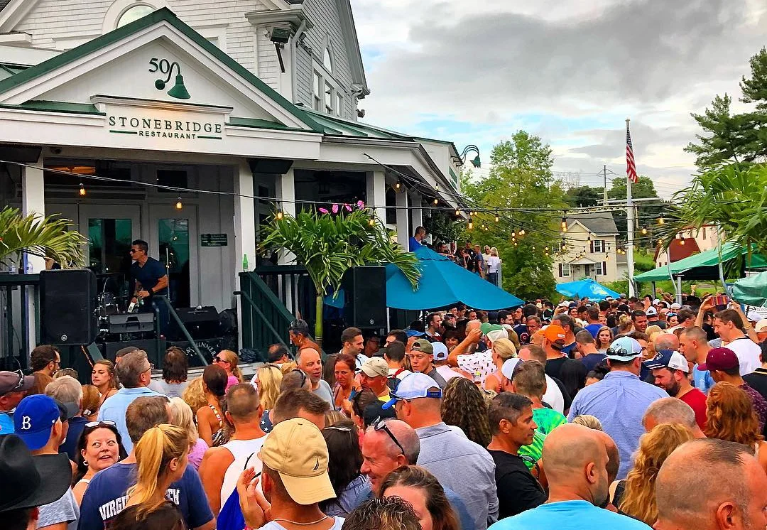 Vibrant scene with people enjoying live music