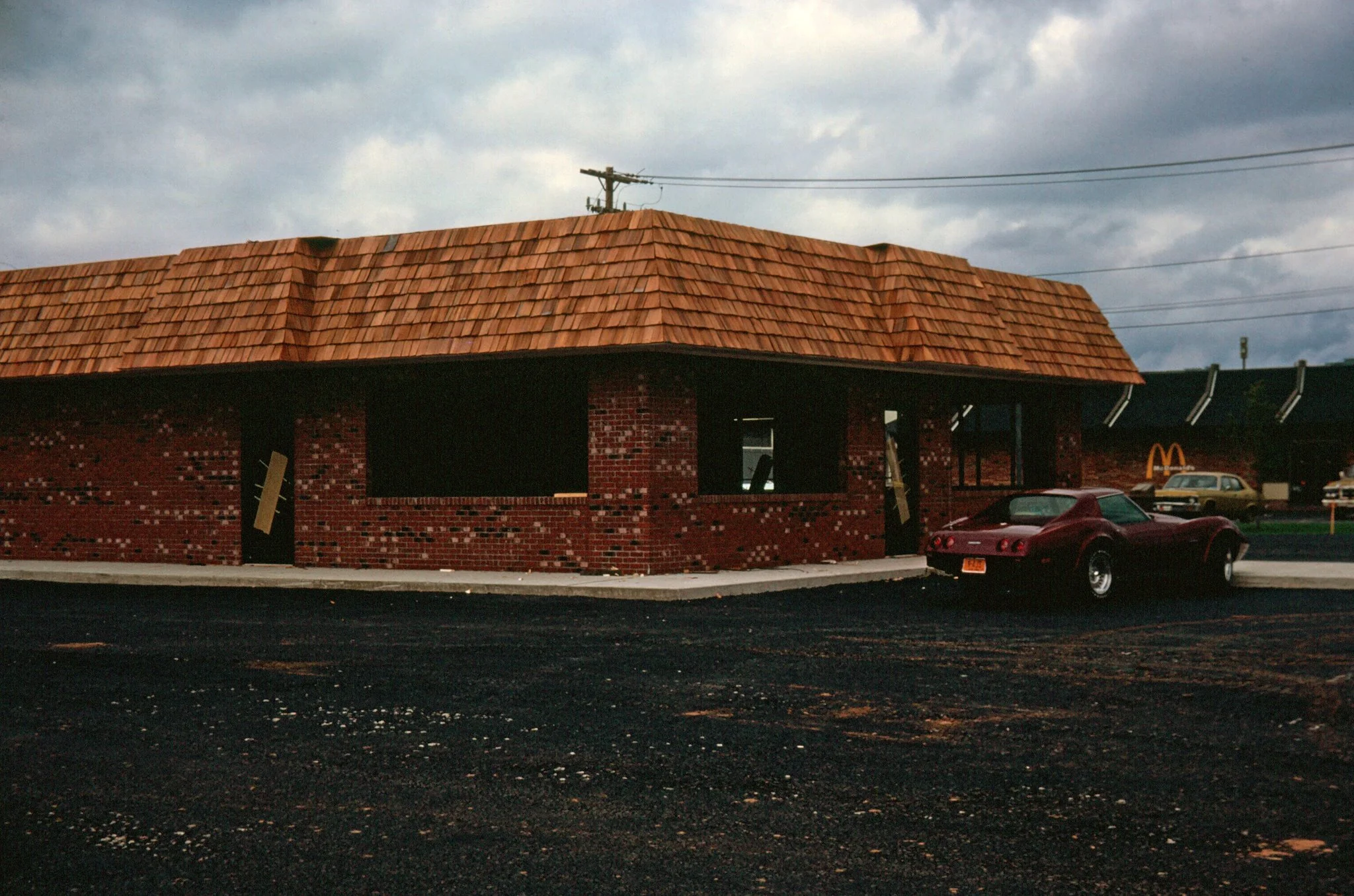 Exterior view of a vintage fast food restaurant