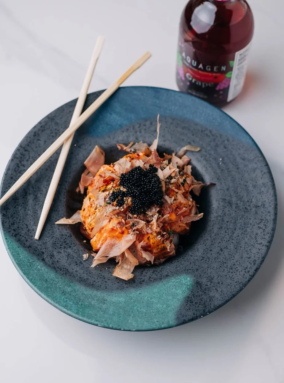 Japanese sashimi bowl with assorted fresh fish