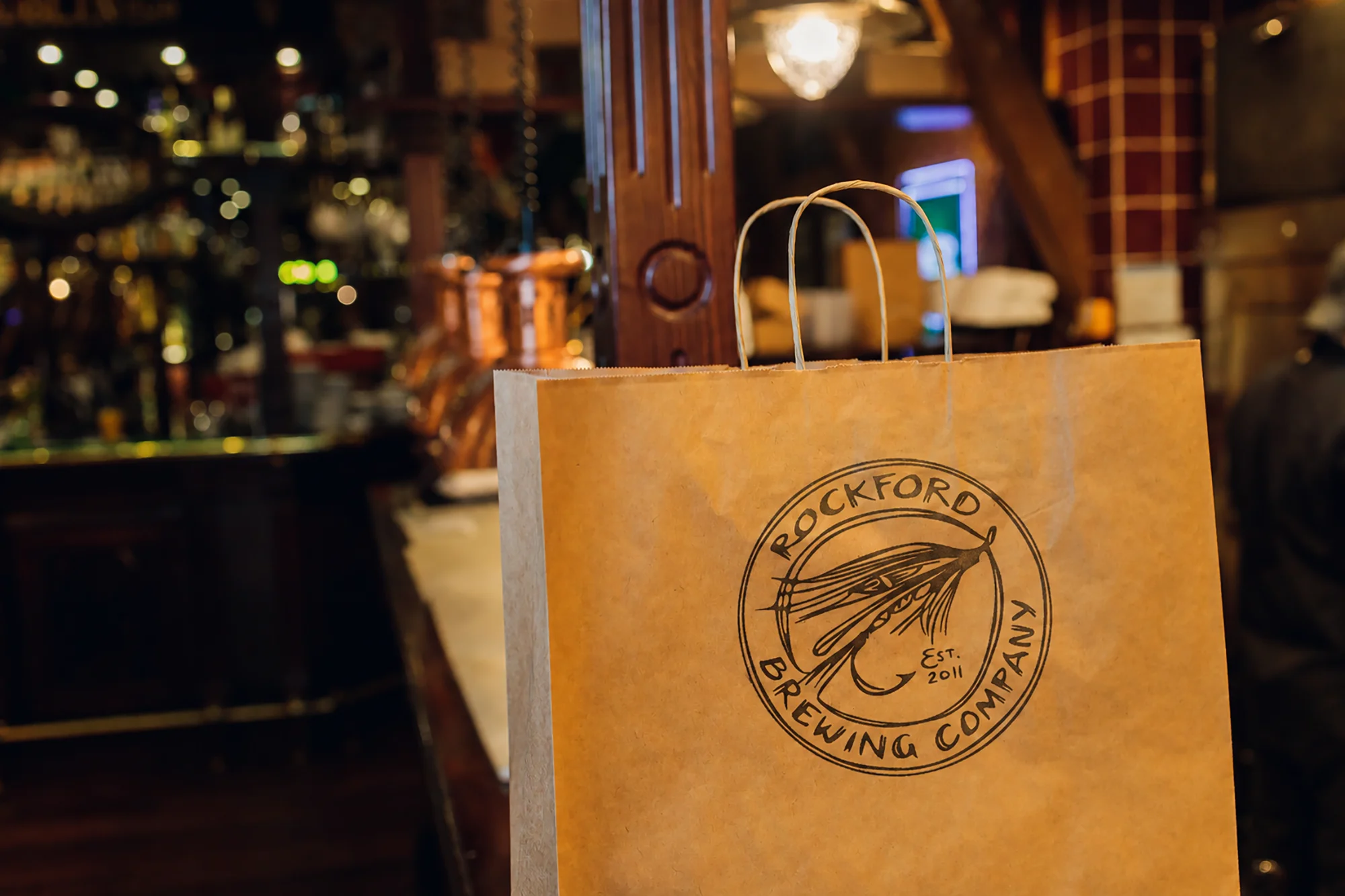 Craft beer bag from Rockford Brewing Company