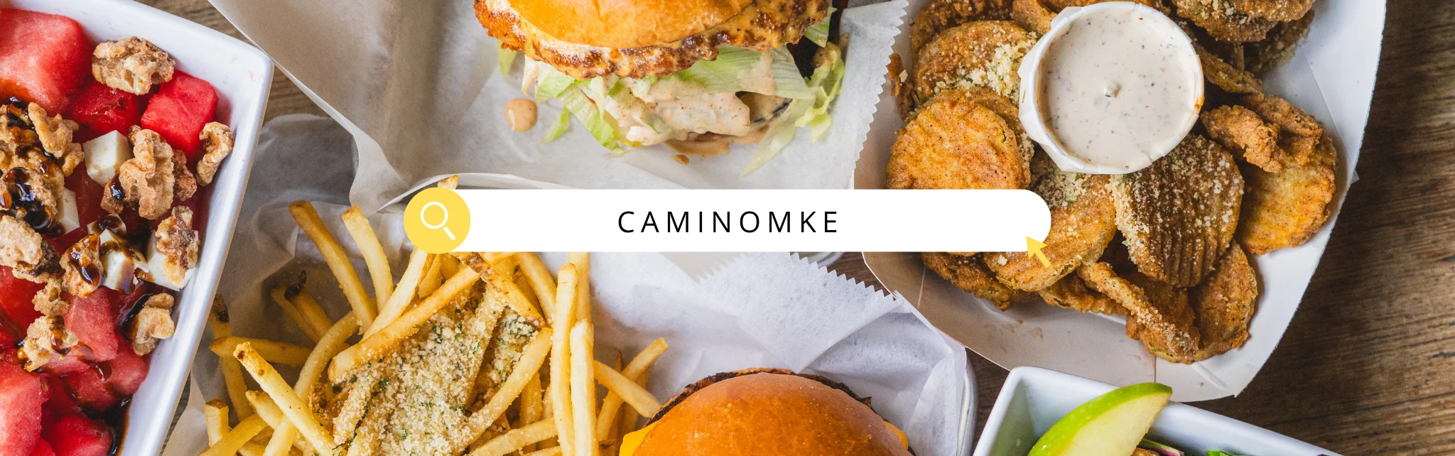 Delicious American burger with fries and fried pickles