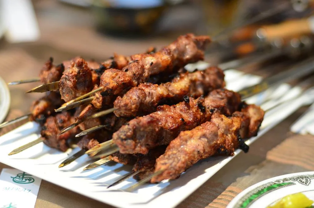 Grilled kebabs served on skewers, a popular Middle Eastern dish