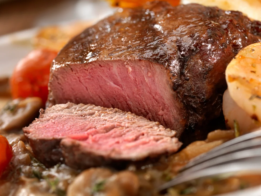 Juicy steak dinner for Valentine's Day celebration