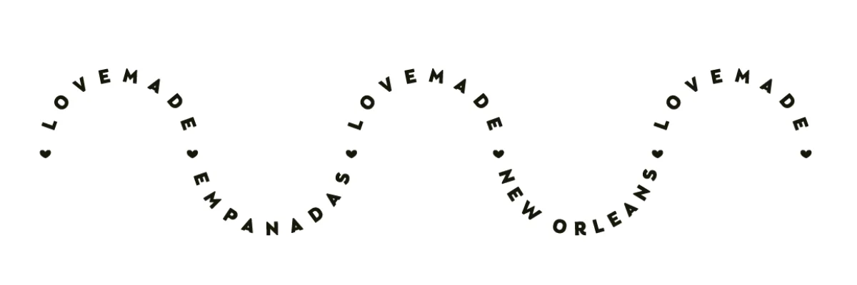 Logo for Lovemade Empanadas in New Orleans