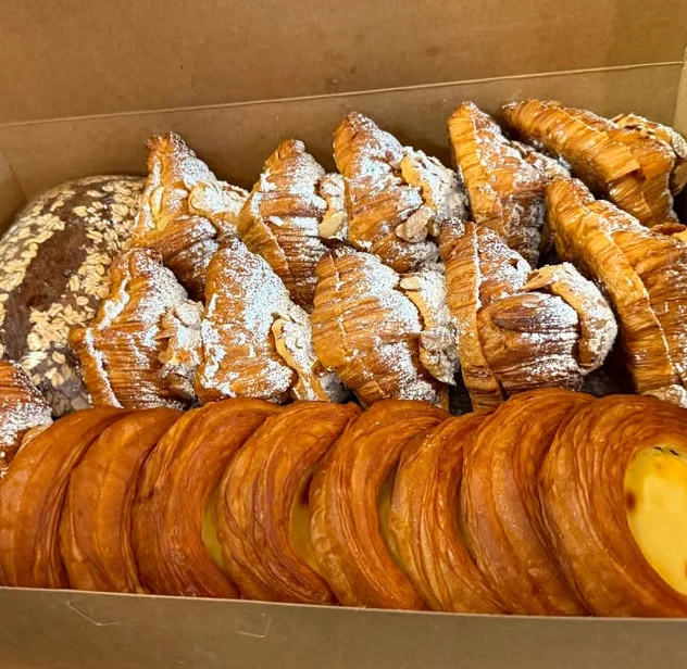 Swedish kanelbullar cinnamon buns on parchment paper