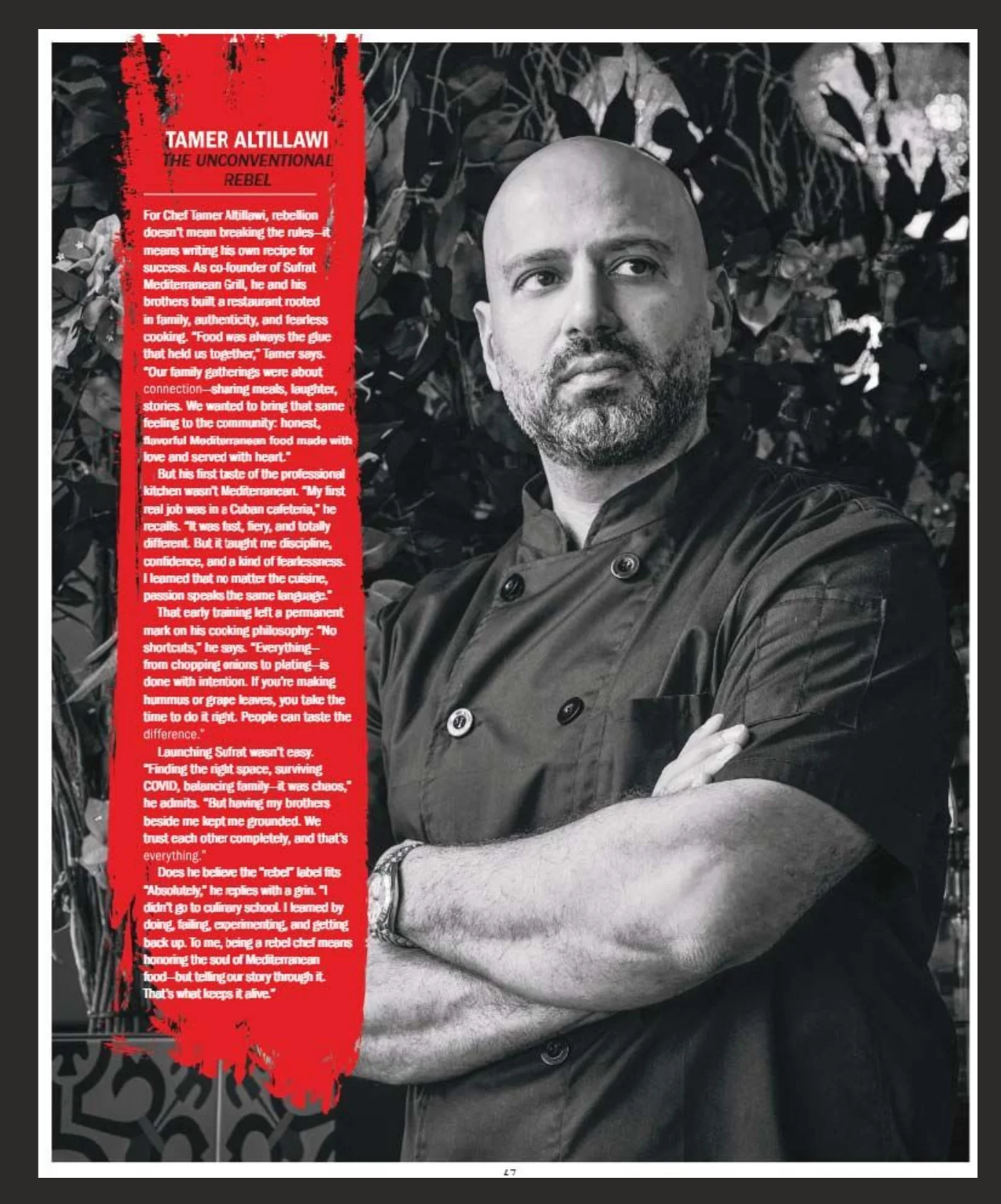 Chef Tamer Altillawi in a restaurant setting