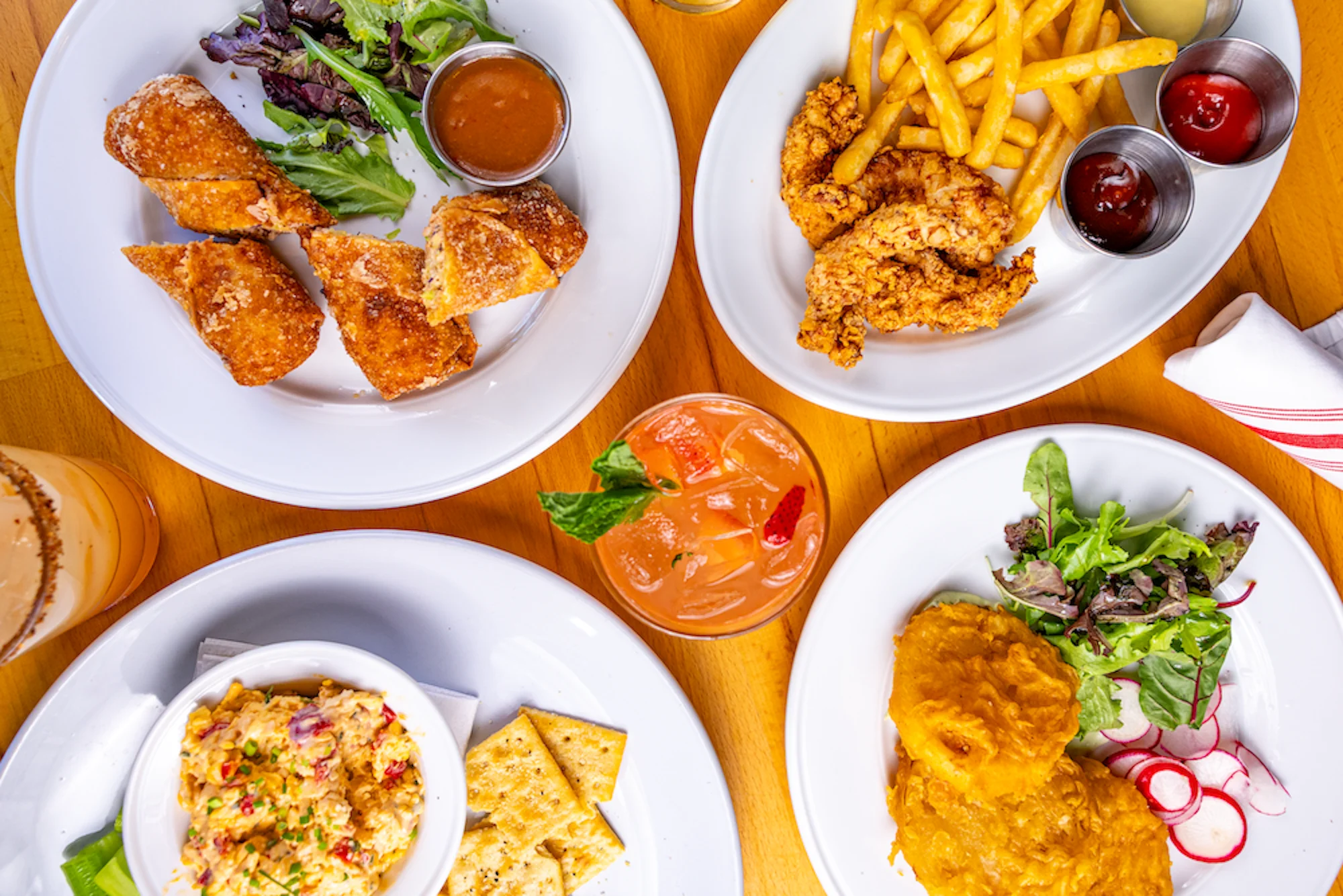 Table full of southern food