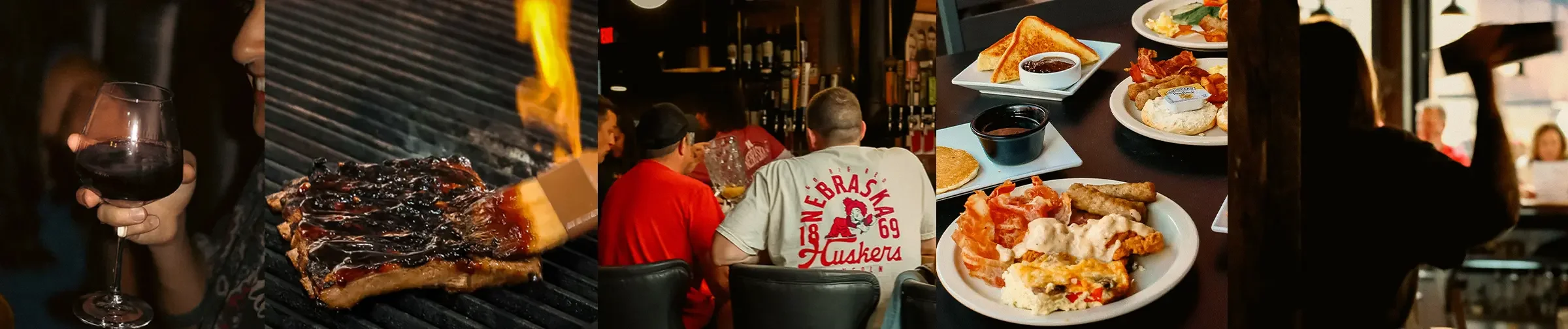Diverse dining experience with cocktails and hearty dishes