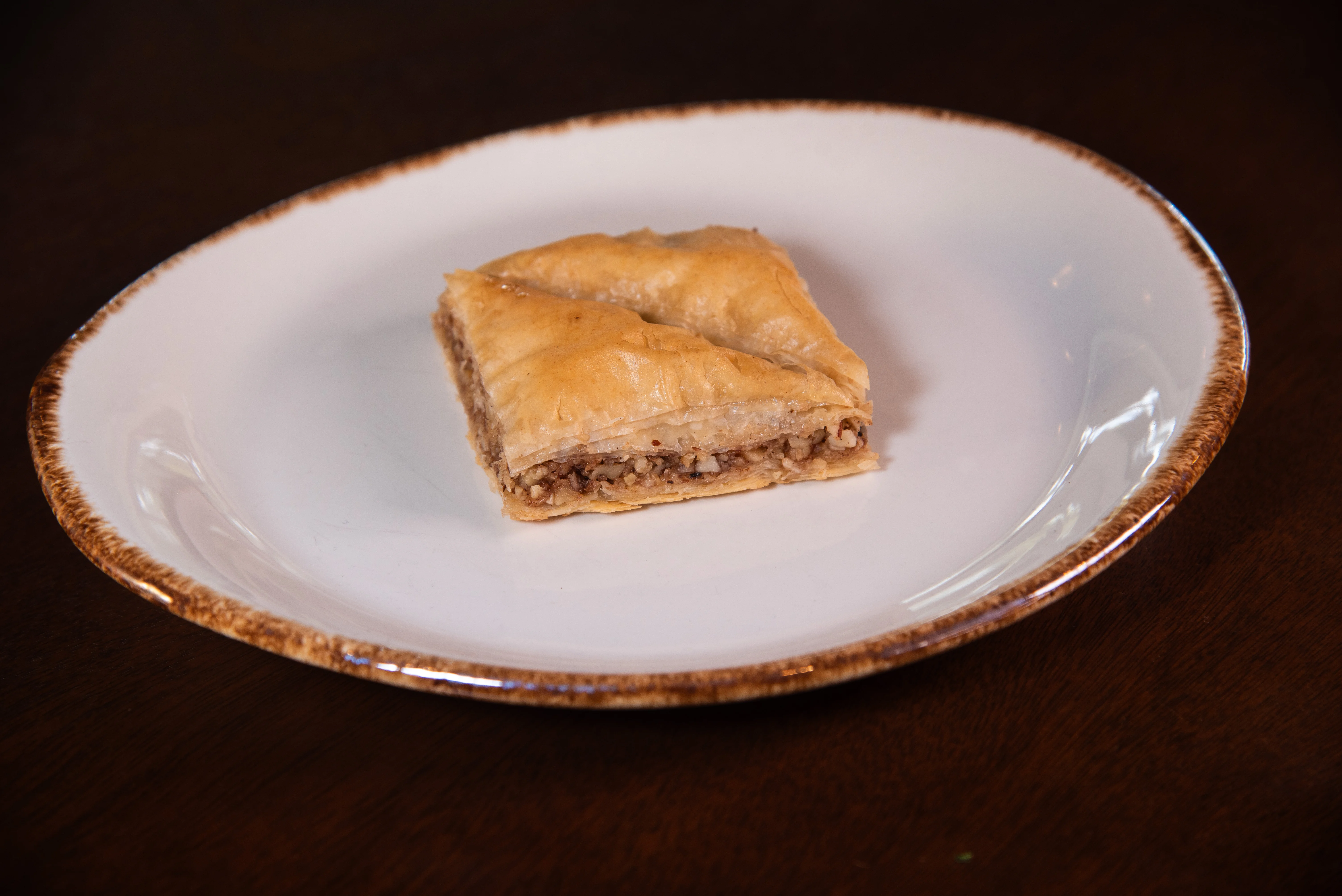 Baklawa, a layered pastry with nuts and syrup, at Tripoli's in Alamo Ranch
