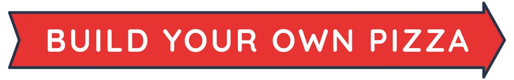 Build your own pizza sign in a vibrant red design