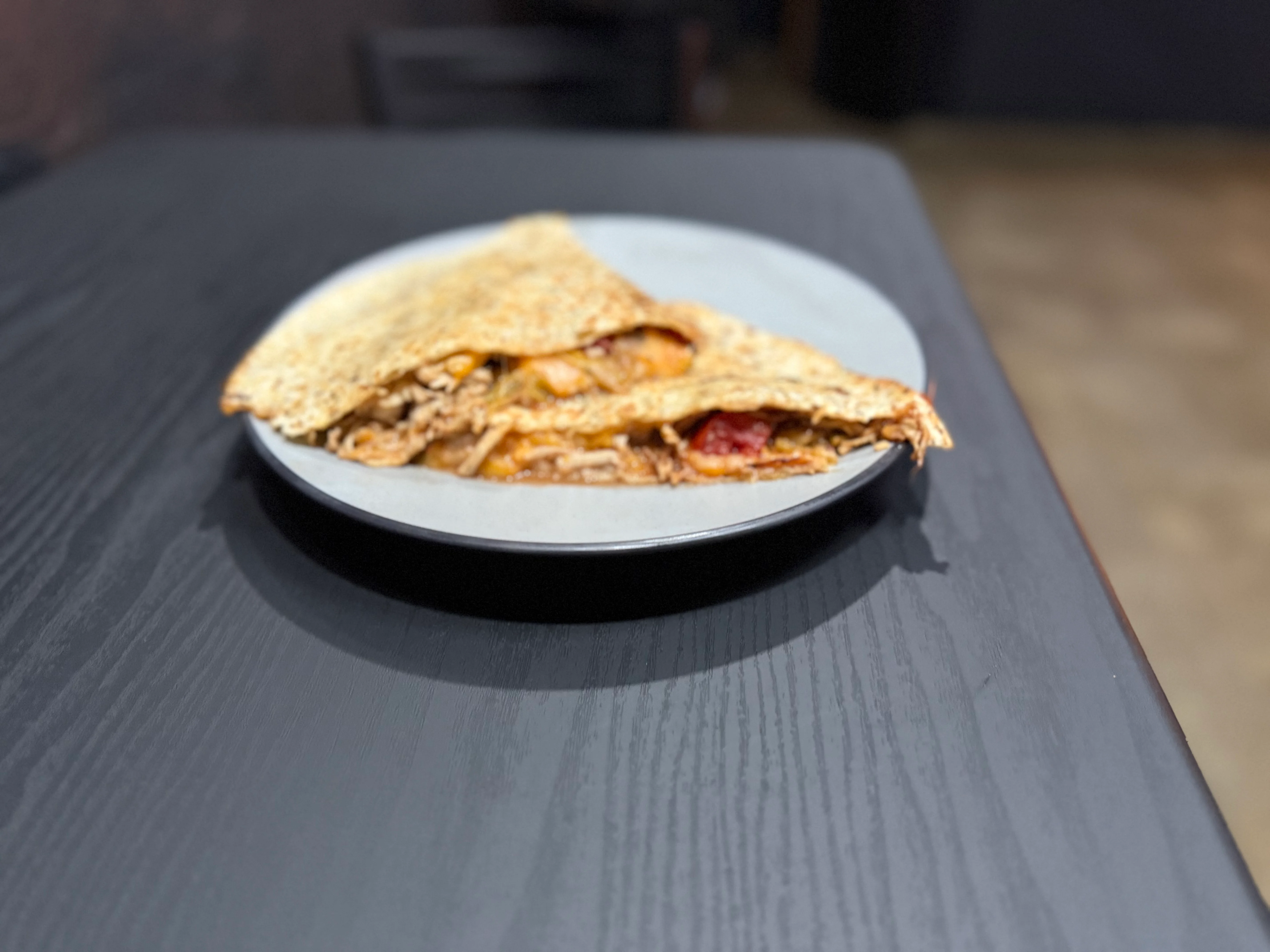 Savory Korean bulgogi crepe on a plate