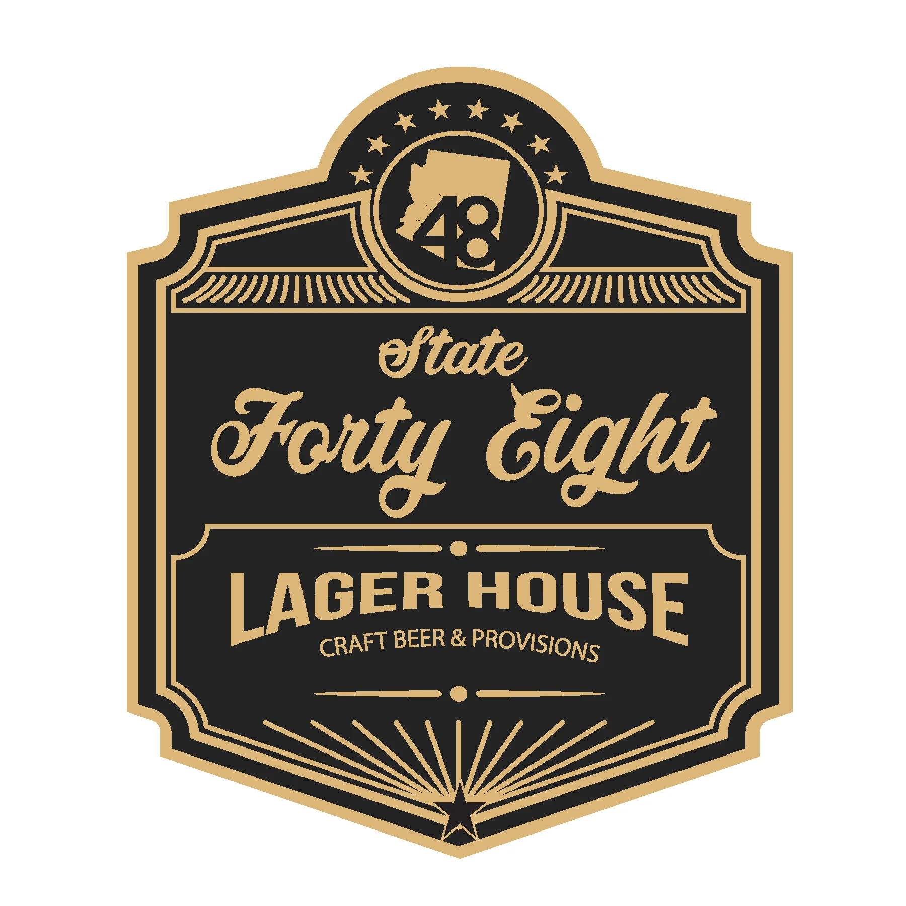 Logo of State Forty Eight Lager House, craft beer and provisions