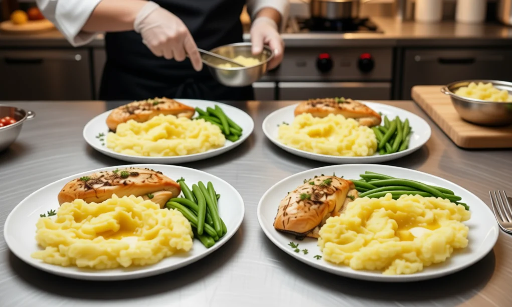 A restaurant chef preparing a dish