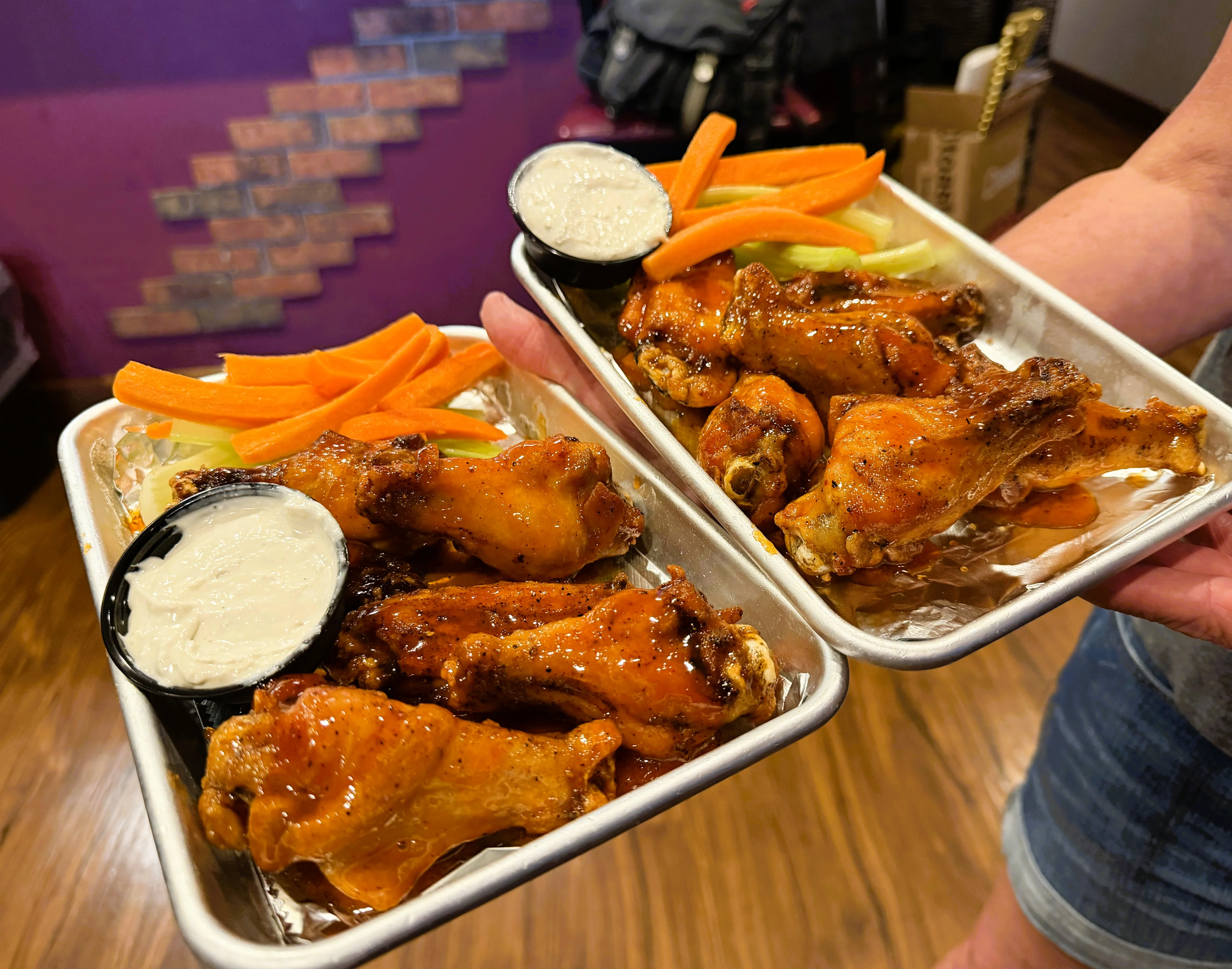 Restoration Brew Worx Award Best Wings Jumbo wings with house made sauces