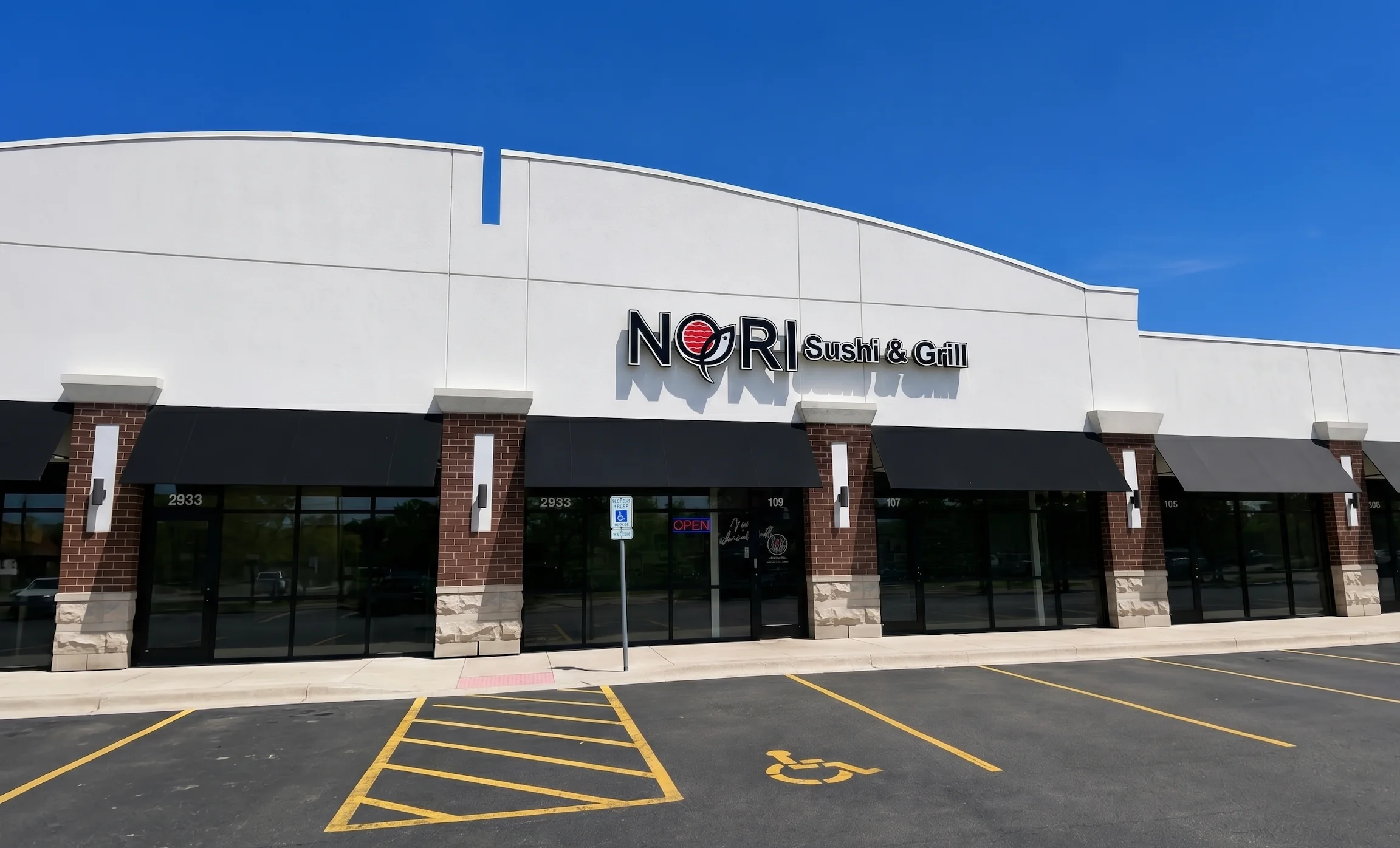Exterior view of Nori Sushi & Grill restaurant