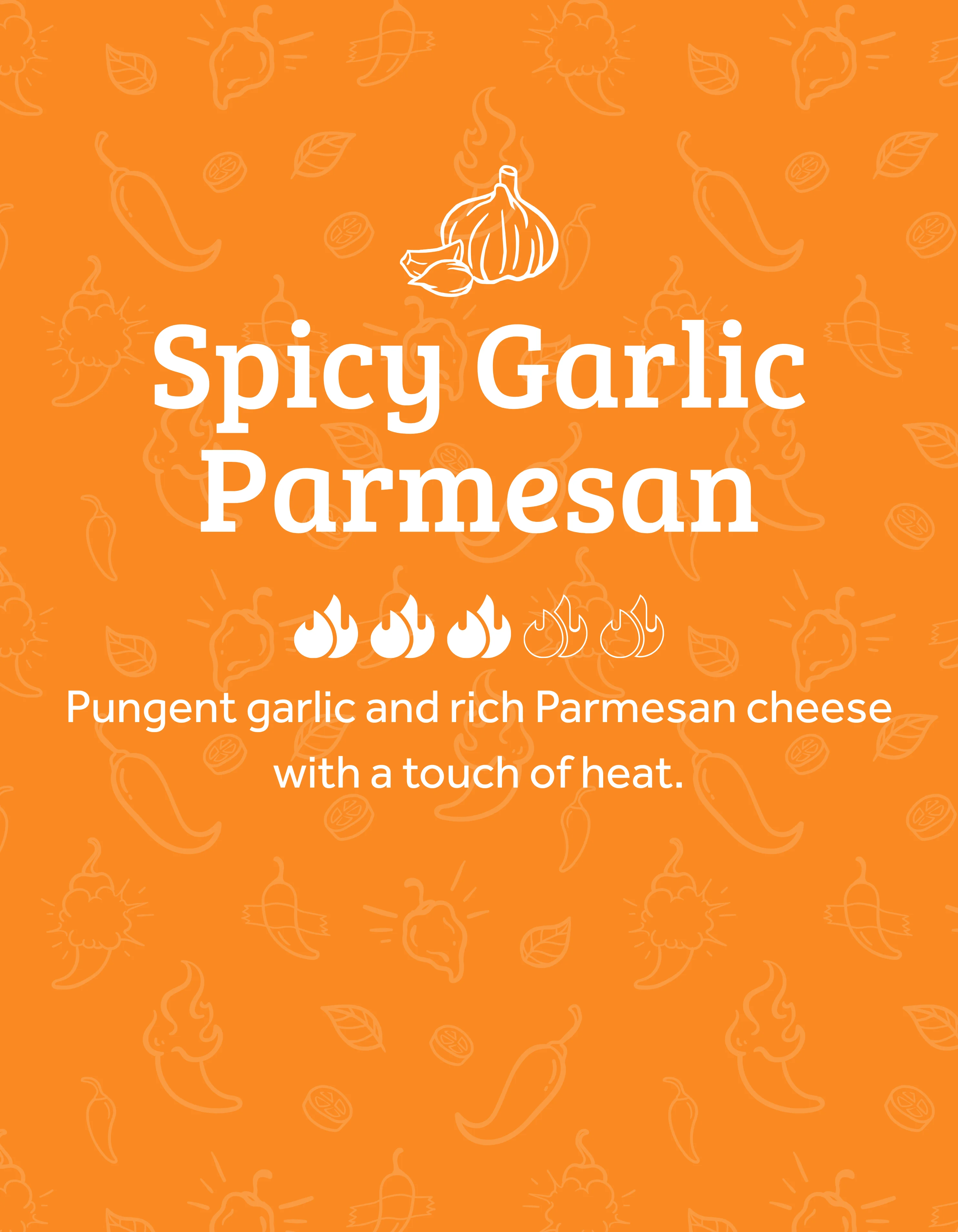 Spicy garlic Parmesan dish with a hint of heat