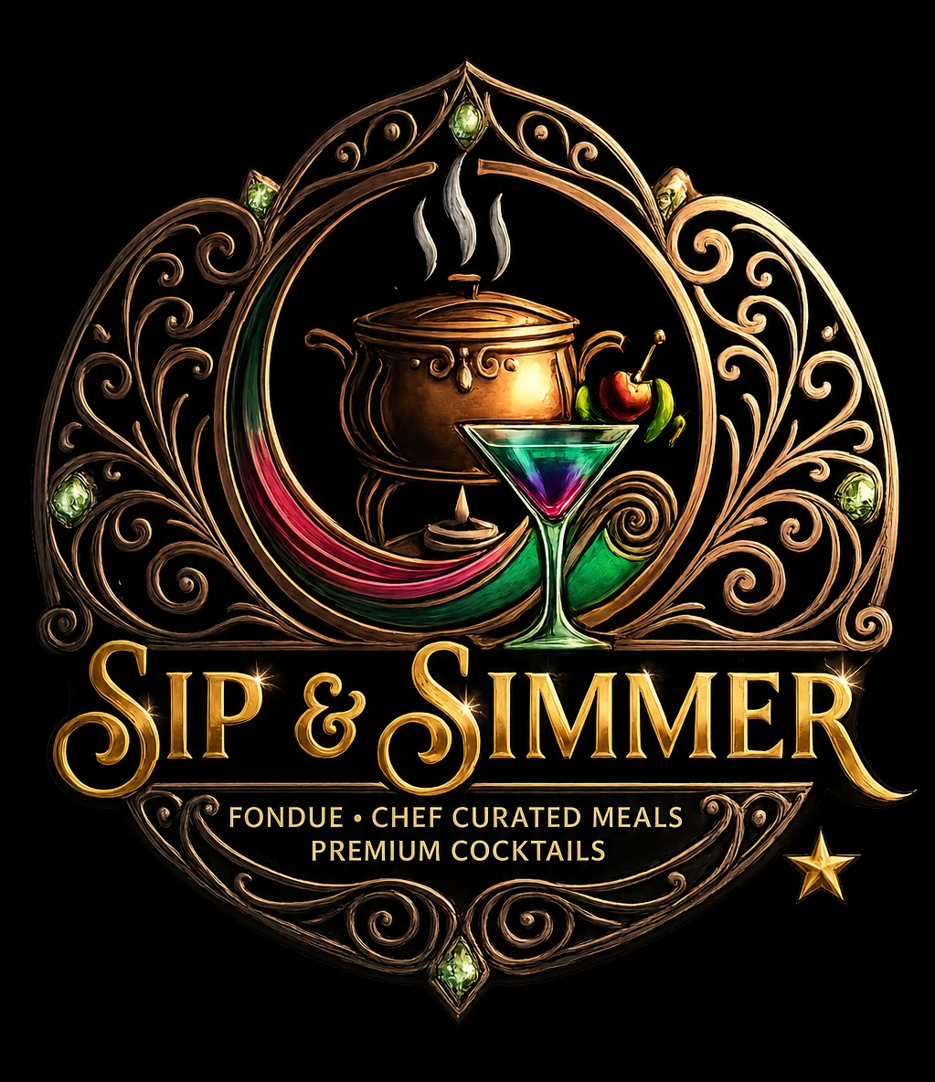 Logo of Sip & Simmer, a restaurant featuring a modern design.