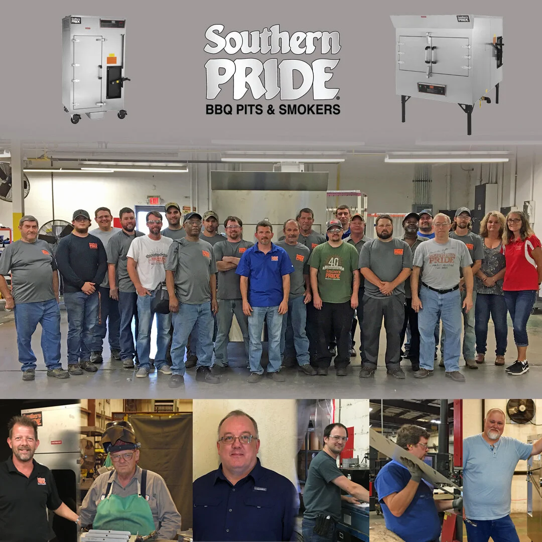Team of Southern Pride BBQ Pits & Smokers in a workshop setting