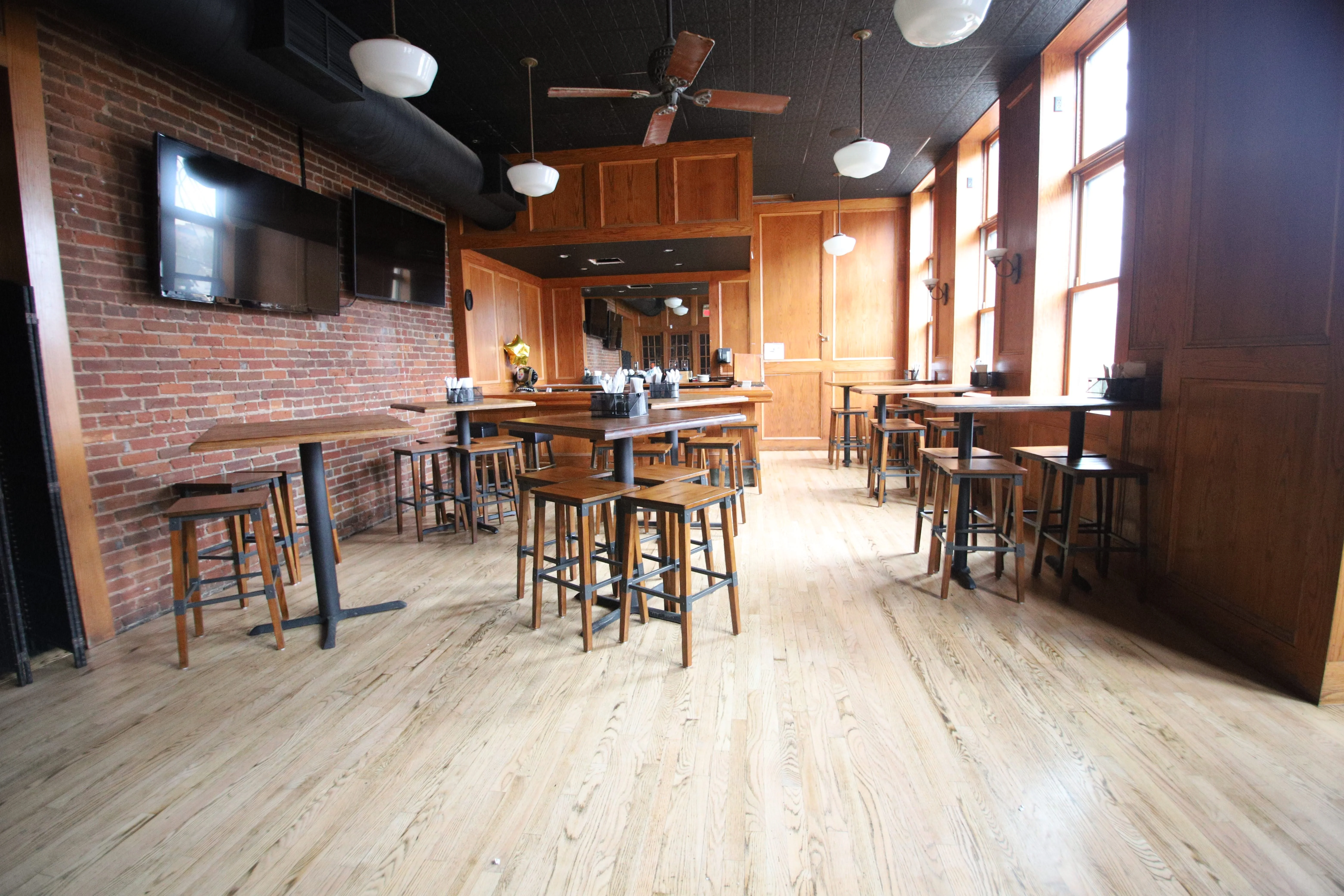 Restaurant high tables and stools