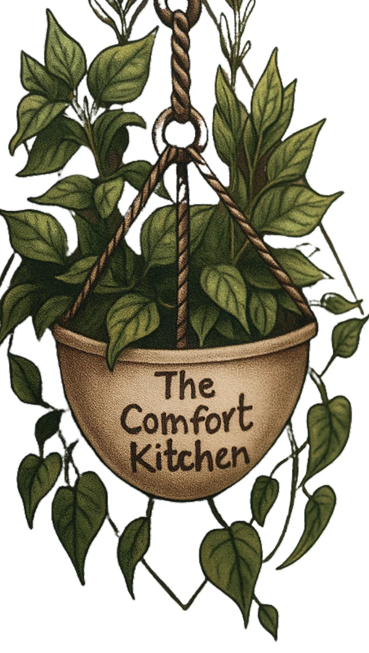 Logo of The Comfort Kitchen featuring lush green plants