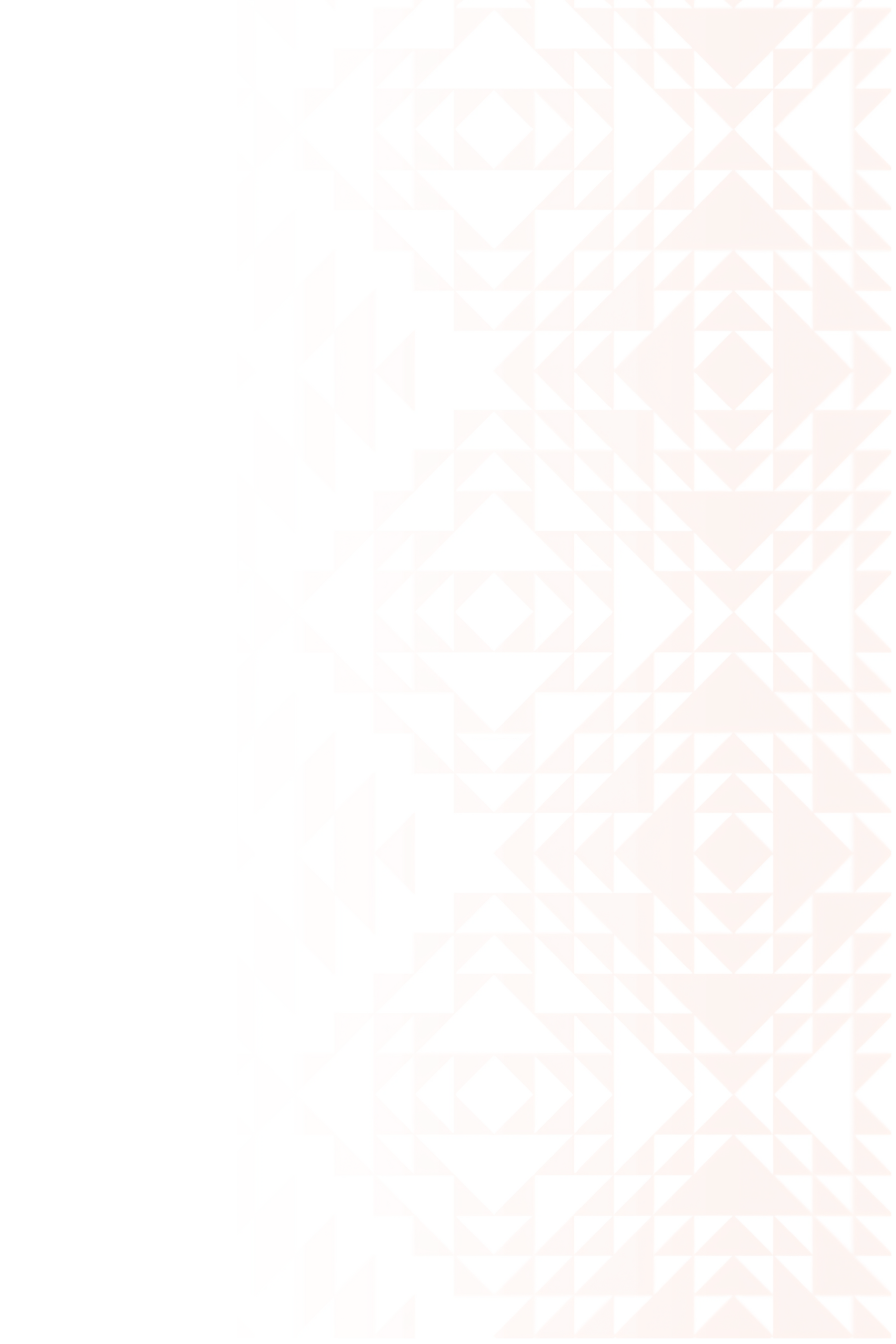Geometric pattern in shades of orange and red on a white background.