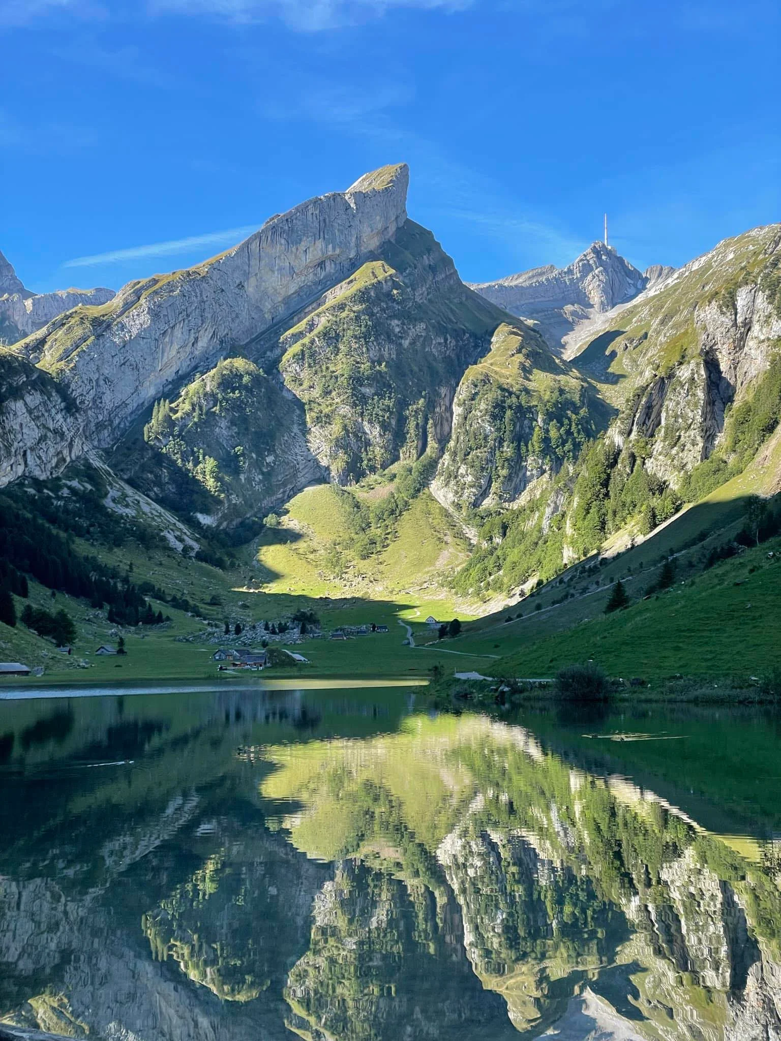 Scenic mountain landscape reflecting in a tranquil lake
