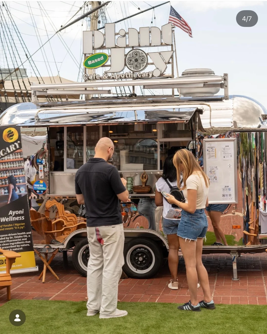 Vegan food truck serving plant-based dishes