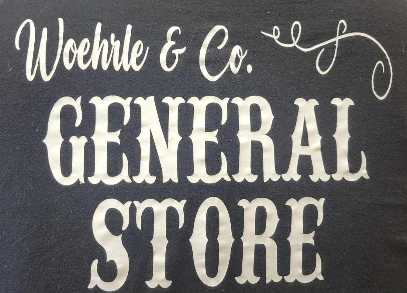 Woehrle & Co. General Store vintage typography signage