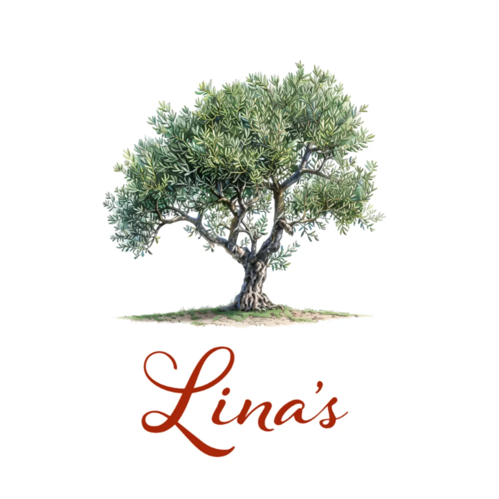 Olive tree illustration for Lina's restaurant branding
